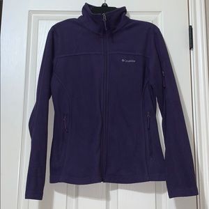 Purple Columbia jacketw with zippers.